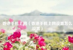 香港手机上网（香港手机上网设置怎么设置）