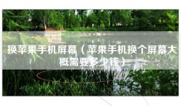 换苹果手机屏幕（苹果手机换个屏幕大概需要多少钱）