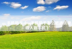 qq 手机助手（qq手机助手怎么把通讯录导入新手机）