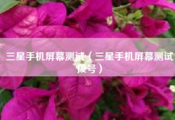 三星手机屏幕测试（三星手机屏幕测试拨号）