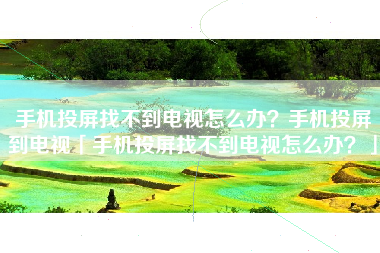 手机投屏找不到电视怎么办？手机投屏到电视「手机投屏找不到电视怎么办？」